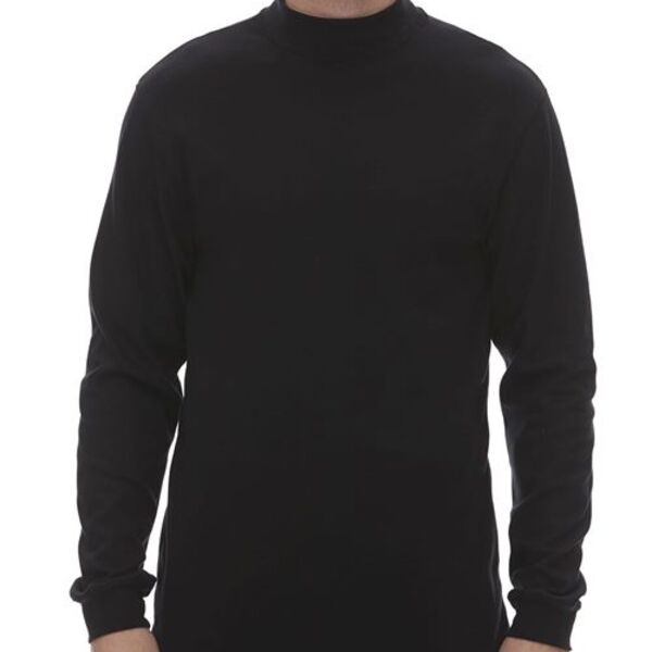 King Fashion - Jersey Interlock Mockneck Long Sleeve T-Shirt Thumbnail