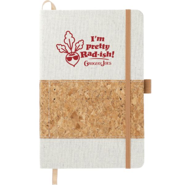 5.5" x 8.5" Recycled Cotton and Cork Bound Noteboo Thumbnail