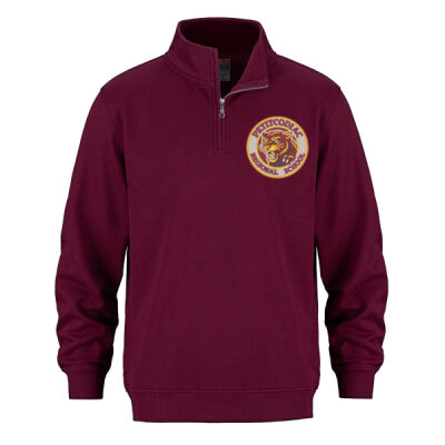 SCHOOL SPIRITWEAR - 1/4 Zip Sweatshirt  **Embroidered Logo** Thumbnail